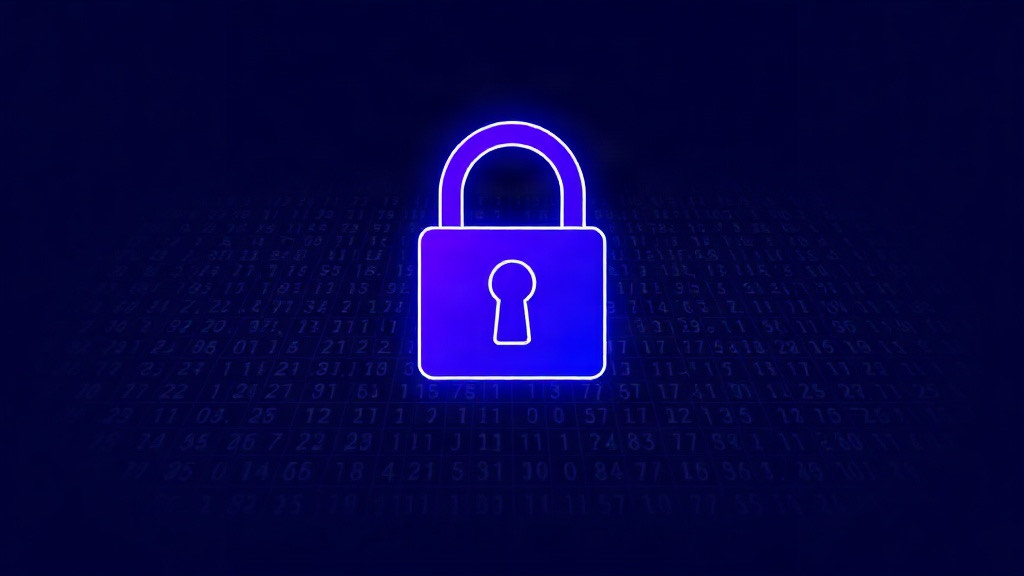 Geometric lock tiles suggesting encryption without letters or hex