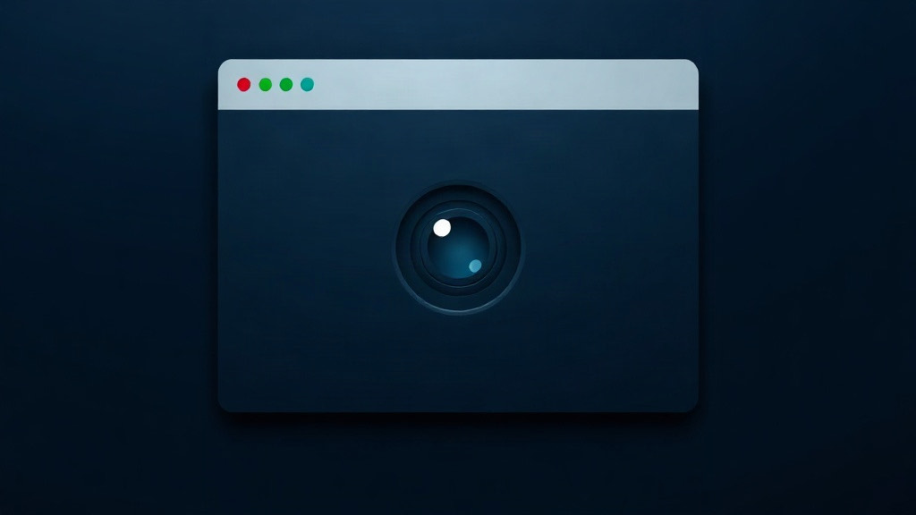 A site tile observing a blank browser frame, illustrating that a private session is not a stealth cloak to websites