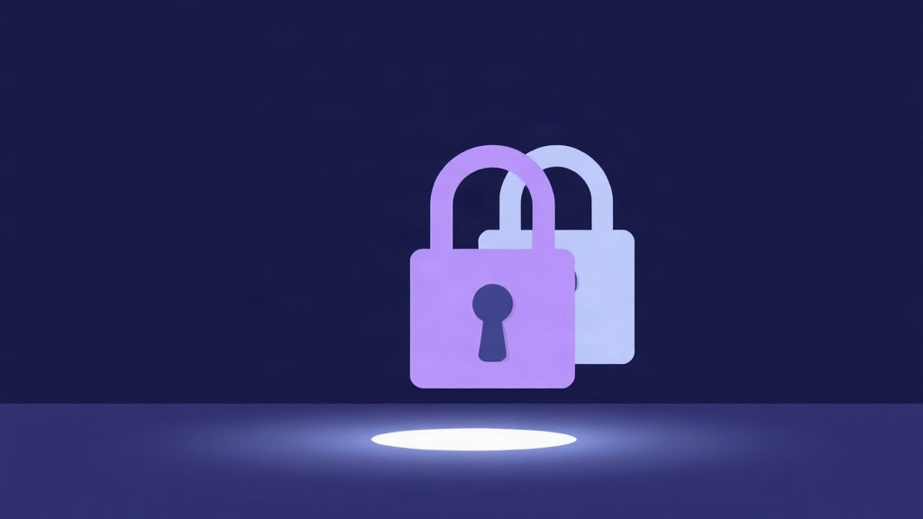 Two stacked lock shapes on a midnight field, illustrating a decoy passcode