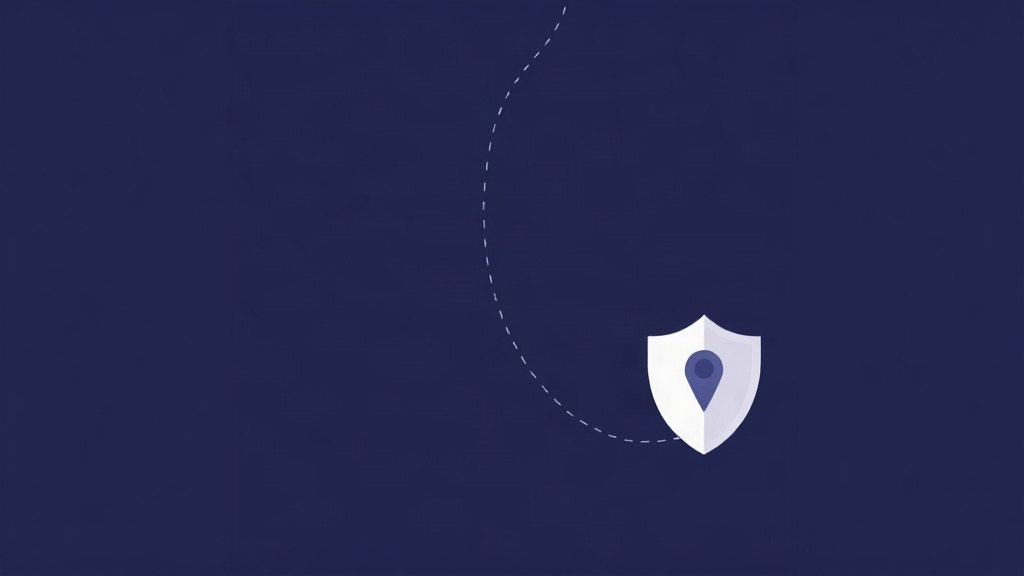 A shield beside a still-visible location pin on a simple globe, illustrating that IP addresses are not hidden