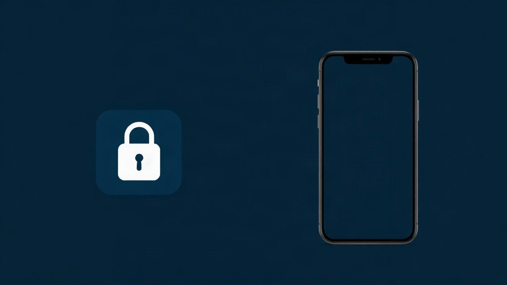 A small app lock beside a larger device outline, illustrating app lock versus the iPhone passcode