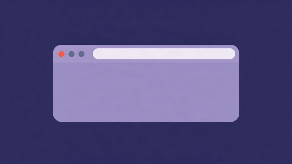 Empty browser chrome dissolving into darkness, illustrating a browser with no history file