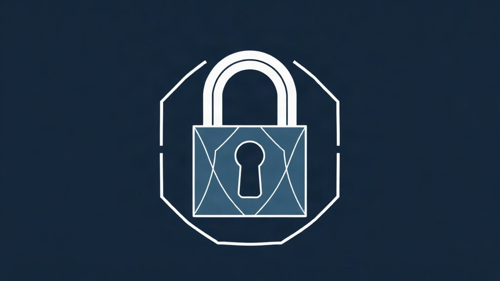 A keyhole on a lock with no numerals, illustrating that the six-digit passcode becomes the key and is never stored