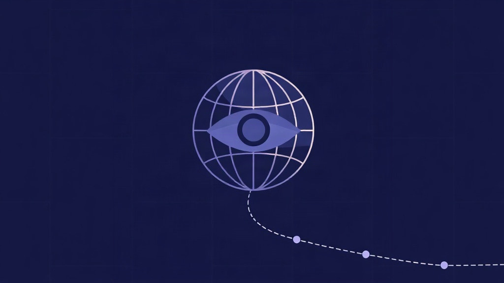 Abstract globe and network path beside a shield, illustrating that a private browser does not hide an IP address